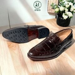 GTB79 – Giày Tây không dây da bụng cá sấu | Tối giản lịch lãm – Đẳng cấp vượt thời gian