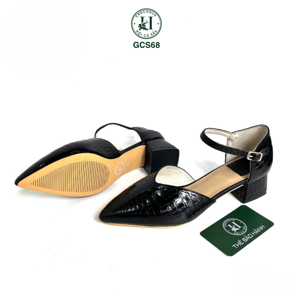 Giày nữ cao gót da cá sấu cao cấp GCS68