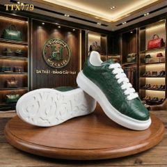 TTX779 – GIÀY THỂ THAO DA CÁ SẤU XANH LUXURY – SẮC XANH CỦA NGƯỜI TIÊN PHONG