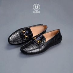 GIÀY MOCCASIN DA BỤNG CÁ SẤU GLB589 – ÊM CHÂN, CHẮC GU, CHUẨN ĐẲNG CẤP QUÝ ÔNG
