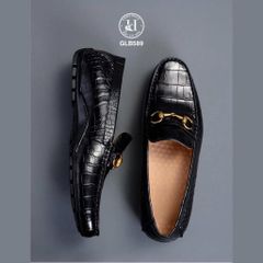 GIÀY MOCCASIN DA BỤNG CÁ SẤU GLB589 – ÊM CHÂN, CHẮC GU, CHUẨN ĐẲNG CẤP QUÝ ÔNG