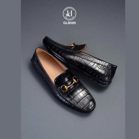 GIÀY MOCCASIN DA BỤNG CÁ SẤU GLB589 – ÊM CHÂN, CHẮC GU, CHUẨN ĐẲNG CẤP QUÝ ÔNG