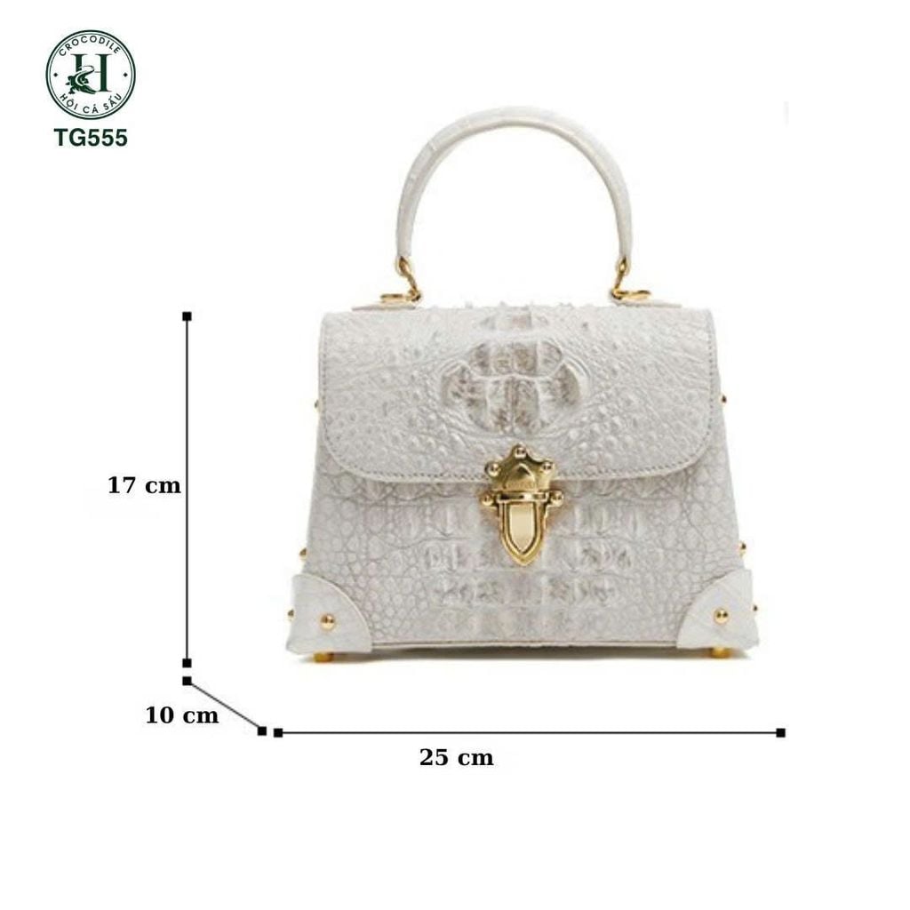 TG555 – TÚI XÁCH DA CÁ SẤU BẠCH TẠNG HIMALAYA – TINH TẾ TỚI TỪNG MILIMET