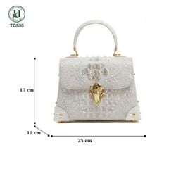 TG555 – TÚI XÁCH DA CÁ SẤU BẠCH TẠNG HIMALAYA – TINH TẾ TỚI TỪNG MILIMET