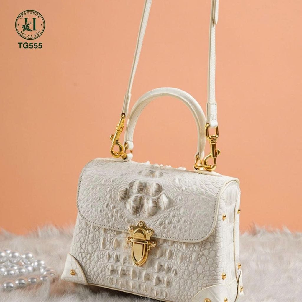 TG555 – TÚI XÁCH DA CÁ SẤU BẠCH TẠNG HIMALAYA – TINH TẾ TỚI TỪNG MILIMET