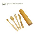  Set muỗng nĩa dao bàn chải đánh răng kèm hộp đựng cá nhân | Bambo multi-function set 