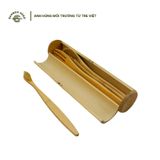  Set muỗng nĩa dao bàn chải đánh răng kèm hộp đựng cá nhân | Bambo multi-function set 