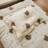 Gối Lõm Chống Bẹt Đầu Cho Bé Sơ Sinh Mongle Bebe Muslin Mềm Mịn 23x33cm