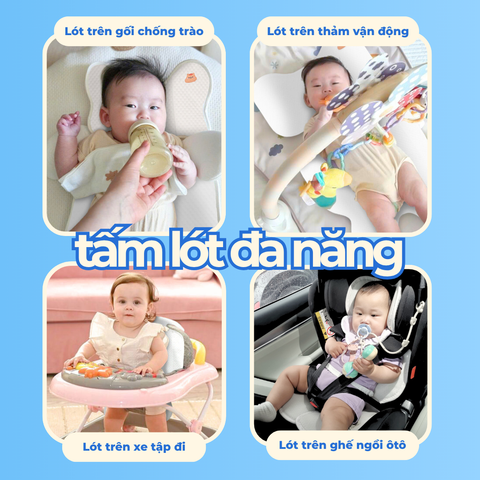 Tấm lót xe đẩy Dotori Duraron điều hòa làm mát cho bé - Made in Korea
