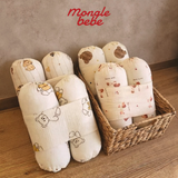 Bộ 2 Gối Ôm Chắn Chống Lật Mongle Bebe Hàn Quốc Muslin Mềm Mịn Giúp Bé Ngủ Ngon 30x13cm