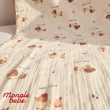 Chăn bông 4 lớp Mongle Bebe, 90x130cm