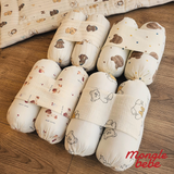 Bộ 2 Gối Ôm Chắn Chống Lật Mongle Bebe Hàn Quốc Muslin Mềm Mịn Giúp Bé Ngủ Ngon 30x13cm