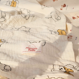 Chăn Hè Mongle Bebe 4 lớp Muslin Mềm Mịn Đa Năng Cho Bé 90x130cm