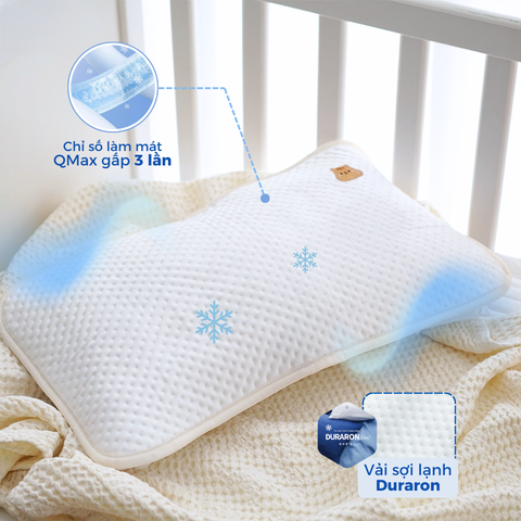 Vỏ Gối Lót Dotori Duraron Làm Mát Điều Hòa Nhiệt Độ Đa Năng Hỗ Trợ Chống Sốt Cho Bé