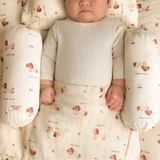 Bộ 2 Gối Ôm Chắn Chống Lật Mongle Bebe Hàn Quốc Muslin Mềm Mịn Giúp Bé Ngủ Ngon 30x13cm