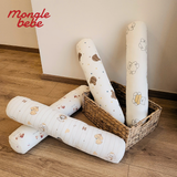 Gối Ôm Cho Bé Mongle Bebe Hàn Quốc Muslin Mềm Mịn Cho Bé Ngủ Ngon 60x10cm