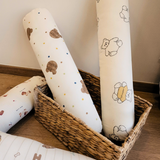 Gối Ôm Cho Bé Mongle Bebe Hàn Quốc Muslin Mềm Mịn Cho Bé Ngủ Ngon 60x10cm