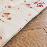Nệm Bông Lót Nôi Ngủ Trưa Cho Trẻ Mongle Bebe Muslin Mềm Mịn 60x100cm
