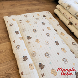 Nệm Bông Lót Nôi Ngủ Trưa Cho Trẻ Mongle Bebe Muslin Mềm Mịn 60x100cm