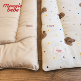 Nệm Bông Lót Nôi Ngủ Trưa Cho Trẻ Mongle Bebe Muslin Mềm Mịn 60x100cm