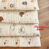 Nệm Bông Lót Nôi Ngủ Trưa Cho Trẻ Mongle Bebe Muslin Mềm Mịn 60x100cm