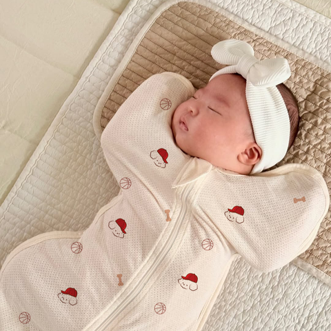 Nhộng Chũn Kín Tay & Mở Tay 2in1 Đa Năng Eyelet Airmesh Mềm Mịn Mongle Bebe Hàn Quốc Cho Bé Ngủ Ngon