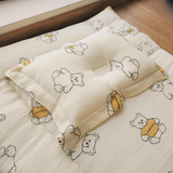 Gối Lõm Chống Bẹt Đầu Cho Bé Sơ Sinh Mongle Bebe Muslin Mềm Mịn 23x33cm