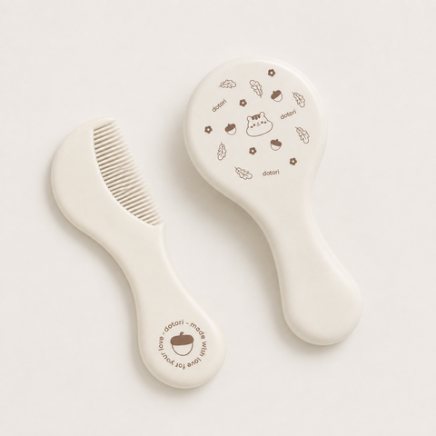 Set 2 Lược chải tóc, gôi đầu & massage đầu Dotori Hàn Quốc cho bé sơ sinh