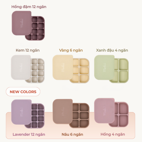Khay trữ đông silicon thức ăn dặm cho bé Bluemama - Made in Korea