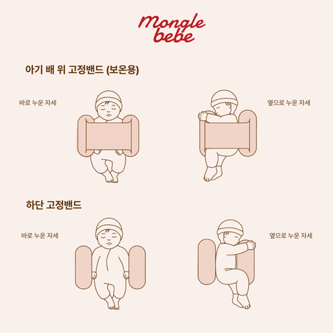 Bộ 2 Gối Ôm Chắn Chống Lật Mongle Bebe Hàn Quốc Muslin Mềm Mịn Giúp Bé Ngủ Ngon 30x13cm