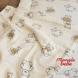 Chăn bông 4 lớp Mongle Bebe, 90x130cm