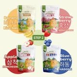 COMBO 4 Gói Bánh Ăn Dặm Bebefarm Hữu Cơ Organic 100% Cho Bé Hàn Quốc - Dạng viên - 4 vị - Cho bé từ 10 - 36 tháng