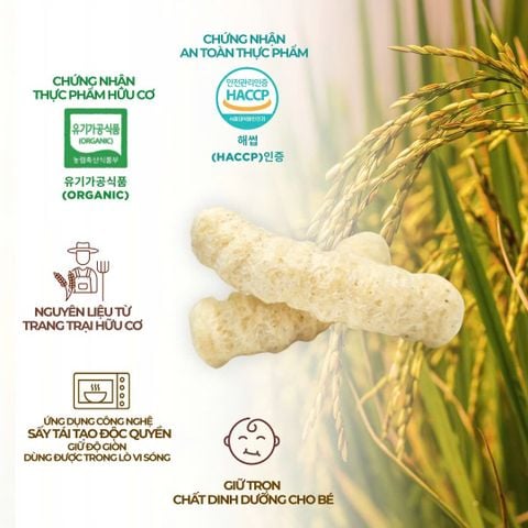 COMBO 4 Gói Bánh Ăn Dặm Bebefarm Hữu Cơ Organic 100% Cho Bé Hàn Quốc - Dạng viên - 4 vị - Cho bé từ 10 - 36 tháng