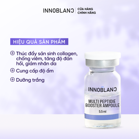 Innoblanc – Multi Peptide Booster Ampoule 5.5ml | Tinh Chất Đa Peptide Dưỡng Trắng, Căng Da, Tái Tạo Cho Da Nám & Lão Hóa
