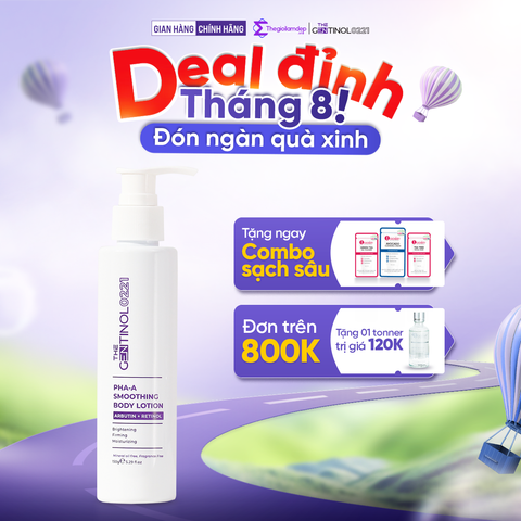 Sữa dưỡng thể làm trắng, săn chắc và dưỡng ẩm da mịn màng PHA-A Smoothing Body Lotion The Gentinol 0221 150g