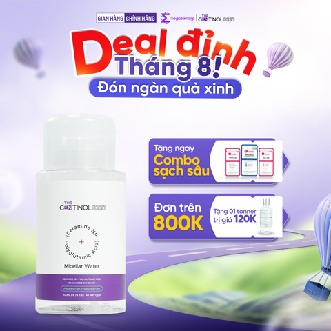 Nước tẩy trang giúp loại bỏ các lớp trang điểm, bụi bẩn, hỗ trợ làm sạch bã nhờn, mụn đầu đen The Gentinol 0221 200ml