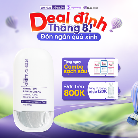 Kem WHITE ON REPAIR CREAM ( white-on repair cream) tái sinh tế bào, khôi phục sự cân bằng da The Gentinol 0221 50g