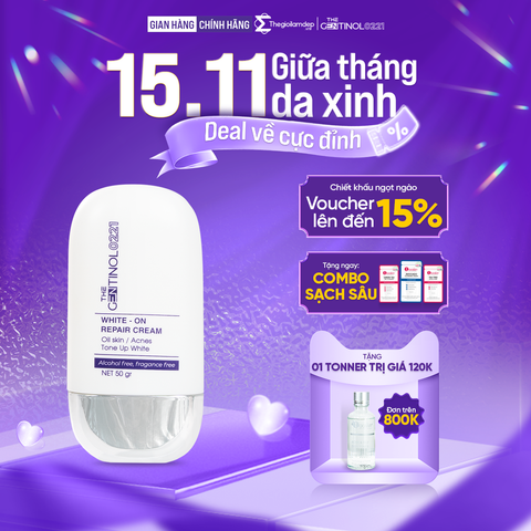 Kem WHITE ON REPAIR CREAM ( white-on repair cream) tái sinh tế bào, khôi phục sự cân bằng da The Gentinol 0221 50g