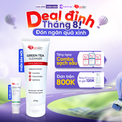 Sữa rửa mặt trà xanh GREEN TEA CLEANSER Laaskin làm sạch và cung cấp độ ẩm cho da 200g