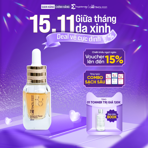 Serum Advanced Repair Eye Serum cải thiện vùng thâm, nám, nếp nhăn mắt, cung cấp độ ẩm giảm bong mắt The Gentinol 0221 20ml