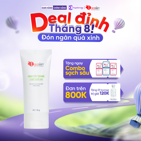 Kem tẩy trang chiết xuất từ bơ làm sạch sâu lớp trang điểm và dưỡng ẩm da Laaskin 50g