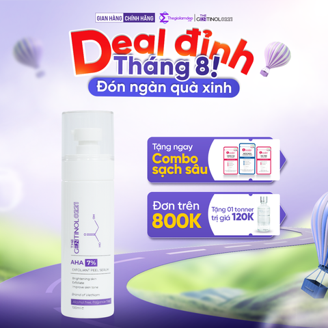 Tinh chất giúp trắng da AHA 2% EXFOLIANT PEEL SERUM The Gentinol 0221 cải thiện làm đều màu da, loại bỏ tế bào chết