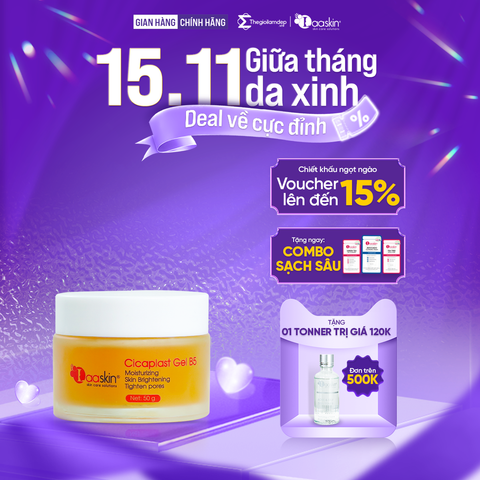 Kem dưỡng phục hồi, dưỡng ẩm và làm trắng làn da Cicaplast Gel B5 Laaskin 50g
