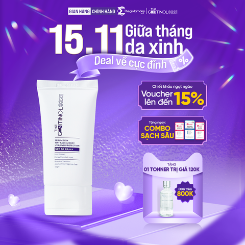 The Gentinol - Serum Skin Face & Body SPF 50PA+++_Kem chống nắng toàn diện Mặt và cơ thể