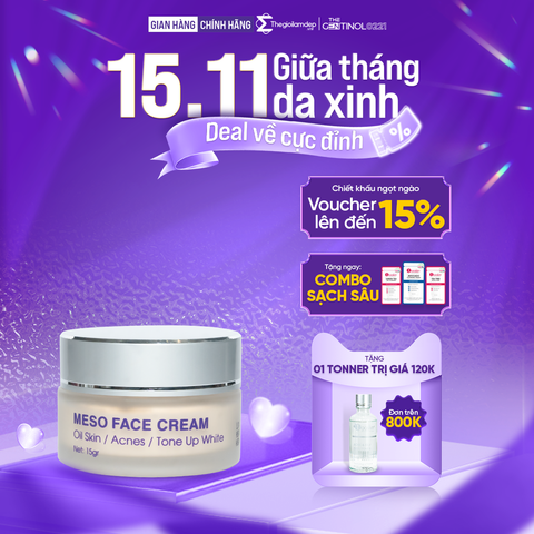 Kem meso tái tạo mô da The Gentinol 0221 hỗ trợ phục hồi, cải thiện độ dàn hồi và làm chậm tiến trình lão hóa da 15g