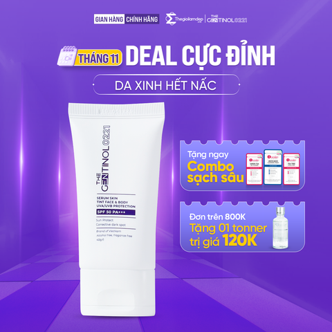 Kem chống nắng Suncream The Gentinol 0221 với độ che phủ 100%, giúp làn da được bảo vệ với 1 màng chắn ngăn các vết nám 40g