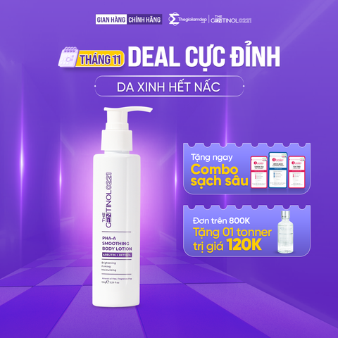 Sữa dưỡng thể làm trắng, săn chắc và dưỡng ẩm da mịn màng PHA-A Smoothing Body Lotion The Gentinol 0221 150g