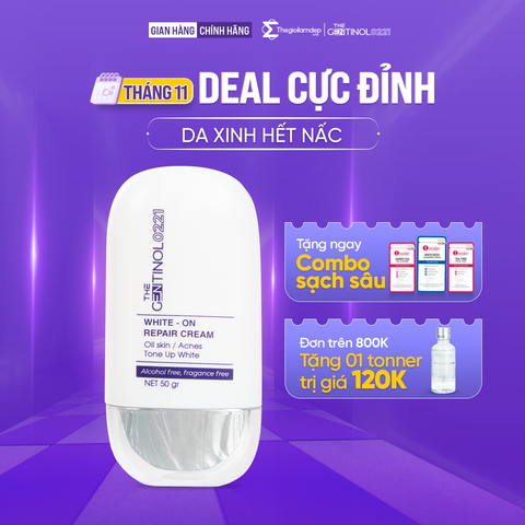 Kem WHITE ON REPAIR CREAM ( white-on repair cream) tái sinh tế bào, khôi phục sự cân bằng da The Gentinol 0221 50g