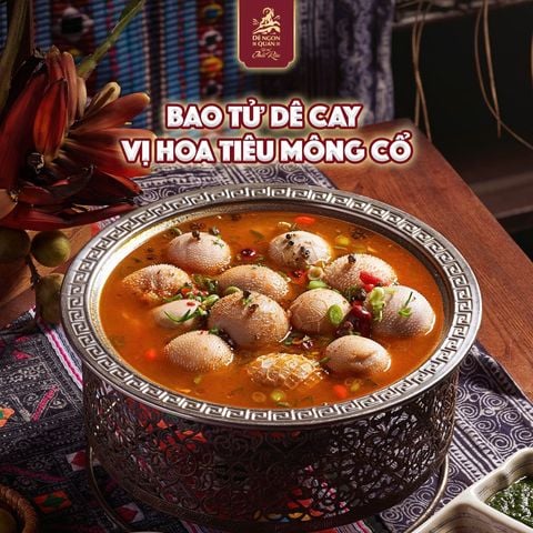  Bao tử dê mông cổ hấp vị cay hoa tiêu 