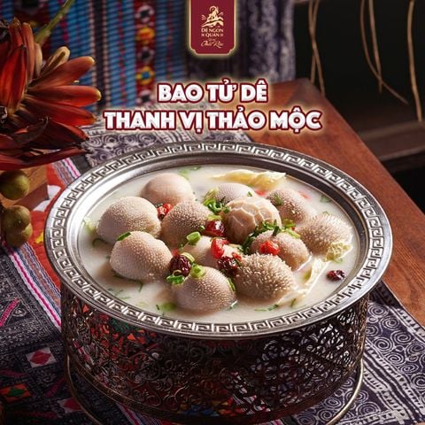  Bao tử dê mông cổ hấp vị thảo mộc 